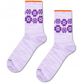 Чорапи Happy socks Flower Border Sneaker crew socks - Purple (Purple) чорапи,мъжки,чорапи,дамски,чорапи,happy,socks,flower,border,sneaker,crew,socks,purple,(purple)