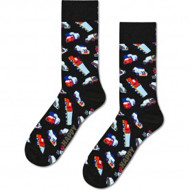 Чорапи Happy socks Traffic Jam crew socks - Black (Multicolor) чорапи,мъжки,чорапи,дамски,чорапи,happy,socks,traffic,jam,crew,socks,black,(multicolor)