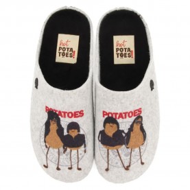 Пантофи Hot potatoes Straffan slippers - White / Grey (Grey / Gray) пантофи,мъжки,пантофи,дамски,пантофи,hot,potatoes,straffan,slippers,white,grey,(grey,gray)