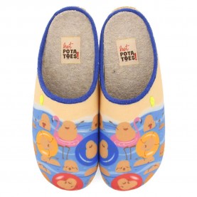 Пантофи Hot potatoes Ubaira slippers - Blue (Multicolor) пантофи,мъжки,пантофи,дамски,пантофи,hot,potatoes,ubaira,slippers,blue,(multicolor)