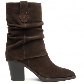 Обувки Nero giardini I617147D heel boots - Brown (Dark Brown) обувки,дамски,боти,мъжки,боти,nero,giardini,i617147d,heel,boots,brown,(dark,brown)