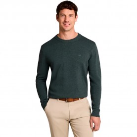 Блуза Tom tailor 1039805 Basic sweater - Green (Darkest Olive Melange) блуза,мъжки,пуловери,дамски,пуловери,tom,tailor,1039805,basic,sweater,green,(darkest,olive,melange)