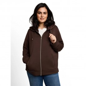 Суичър Tom tailor 1048375 hoodie - Brown (Java Dark Brown) суичър,дамски,блузи,tom,tailor,1048375,hoodie,brown,(java,dark,brown)
