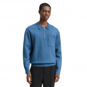 Tom tailor 1049210 long sleeve polo - Blue (Soft Mid Blue) дамски,блузи,с,яка,мъжки,блузи,с,яка,tom,tailor,1049210,long,sleeve,polo,blue,(soft,mid,blue)