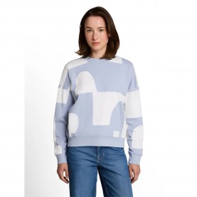 Блуза Tom tailor 1049413 sweatshirt - Blue (Foggy Blue Big Scale Print) блуза,дамски,блузи,tom,tailor,1049413,sweatshirt,blue,(foggy,blue,big,scale,print)