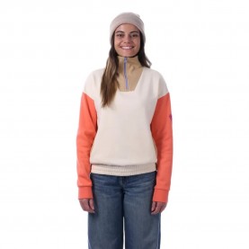 Блуза Degre 7 Almar half zip sweatshirt - White (Off White) блуза,дамски,блузи,degre,7,almar,half,zip,sweatshirt,white,(off,white)