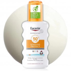 Eucerin Kids Sensitive Protect SPF50+ 200ml Sunscreen - White козметика,за,защита,от,слънце,eucerin,kids,sensitive,protect,spf50+,200ml,sunscreen,white
