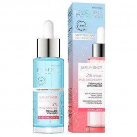 Eveline Shot 2pct. Hyaluronic Acid 30ml face serum - Clear специфични,козметични,продукти,eveline,shot,2pct.,hyaluronic,acid,30ml,face,serum,clear