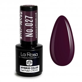 La rosa Hybrid Color 027 Bordeaux nail polish - Red специфични,козметични,продукти,la,rosa,hybrid,color,027,bordeaux,nail,polish,red