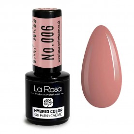 La rosa Hybrid Color No 006 Powdery Pink nail polish - Pink специфични,козметични,продукти,la,rosa,hybrid,color,no,006,powdery,pink,nail,polish,pink