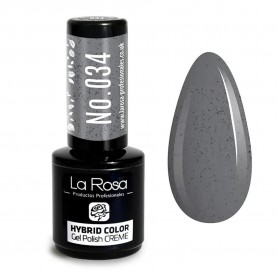 La rosa Hybrid Color No 034 Grey Sand nail polish - Grey специфични,козметични,продукти,la,rosa,hybrid,color,no,034,grey,sand,nail,polish,grey
