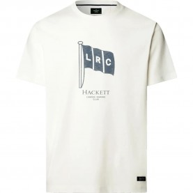 Тениска Hackett Heritage LRC Flag short sleeve T-shirt - White (Off White) тениска,мъжки,тениски,дамски,тениски,hackett,heritage,lrc,flag,short,sleeve,t,shirt,white,(off,white)