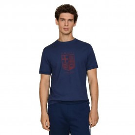 Тениска Hackett Heritage LRC Shield short sleeve T-shirt - Blue (Old Navy) тениска,мъжки,тениски,дамски,тениски,hackett,heritage,lrc,shield,short,sleeve,t,shirt,blue,(old,navy)