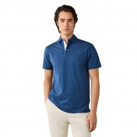 Hackett HM5600197 short sleeve polo - Blue (Airforce Blue) дамски,блузи,с,яка,мъжки,блузи,с,яка,hackett,hm5600197,short,sleeve,polo,blue,(airforce,blue)