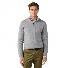 Блуза Hackett HM7000243 half zip sweater - Grey (Natural Beige) блуза,мъжки,пуловери,дамски,пуловери,hackett,hm7000243,half,zip,sweater,grey,(natural,beige)