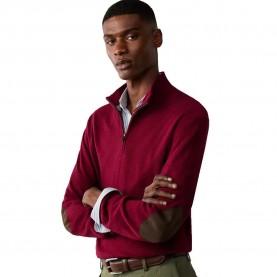блуза,мъжки,пуловери,дамски,пуловери,hackett,hm7000243,half,zip,sweater,red,(oxblood,red)