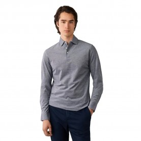 Hackett Oxford Pique long sleeve polo - Grey (Old Navy) дамски,блузи,с,яка,мъжки,блузи,с,яка,hackett,oxford,pique,long,sleeve,polo,grey,(old,navy)