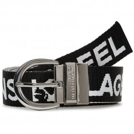Колан Karl lagerfeld jeans A3W33142 Reversible belt - Black (White) колан,колани,karl,lagerfeld,jeans,a3w33142,reversible,belt,black,(white)