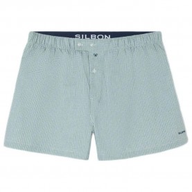 Боксерки Silbon Checkered boxers - Green (Green) боксерки,мъжко,бельо,silbon,checkered,boxers,green,(green)