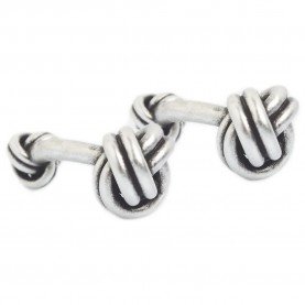 бижутерия,silbon,knot,cufflinks,silver,(aged,silver)