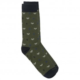 Чорапи Silbon Letter Pattern socks - Green (Green) чорапи,мъжки,чорапи,дамски,чорапи,silbon,letter,pattern,socks,green,(green)