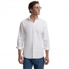 Риза с дълъг ръкав Silbon Logo Textured Casual long sleeve shirt - White (White) риза,с,дълъг,ръкав,дамски,ризи,мъжки,ризи,silbon,logo,textured,casual,long,sleeve,shirt,white,(white)