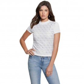 Тениска Guess W4BI26J1314 short sleeve T-shirt refurbished - White (Pure White) тениска,мъжки,тениски,дамски,тениски,guess,w4bi26j1314,short,sleeve,t,shirt,refurbished,white,(pure,white)