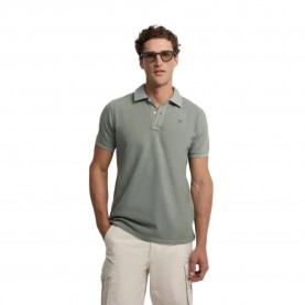 Silbon Classic Garment Dye short sleeve polo - Green (Medium Green) дамски,блузи,с,яка,мъжки,блузи,с,яка,silbon,classic,garment,dye,short,sleeve,polo,green,(medium,green)