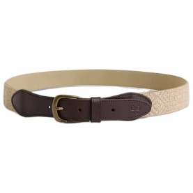 Колан Silbon Ethnic Fabric Leather belt - Beige (Beige) колан,колани,silbon,ethnic,fabric,leather,belt,beige,(beige)