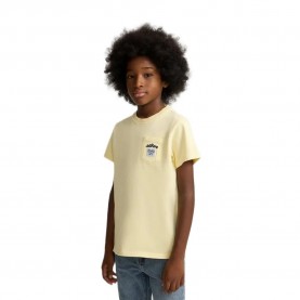Тениска Silbon Label Pocket short sleeve T-shirt - Yellow (Yellow) тениска,мъжки,тениски,дамски,тениски,silbon,label,pocket,short,sleeve,t,shirt,yellow,(yellow)