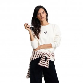 Блуза Silbon Lucky Love sweatshirt - White (Raw) блуза,дамски,блузи,silbon,lucky,love,sweatshirt,white,(raw)