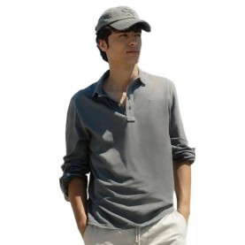 Silbon Sport long sleeve polo - Grey (Grey) дамски,блузи,с,яка,мъжки,блузи,с,яка,silbon,sport,long,sleeve,polo,grey,(grey)