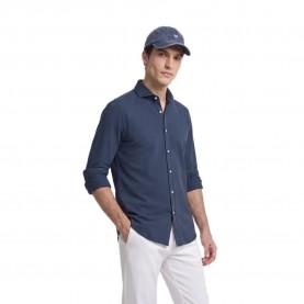 Риза с дълъг ръкав Silbon Sport Textured long sleeve shirt - Blue (Navy) риза,с,дълъг,ръкав,дамски,ризи,мъжки,ризи,silbon,sport,textured,long,sleeve,shirt,blue,(navy)
