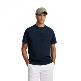 Тениска Silbon Tone Patch short sleeve T-shirt - Blue (Navy Blue) тениска,мъжки,тениски,дамски,тениски,silbon,tone,patch,short,sleeve,t,shirt,blue,(navy,blue)