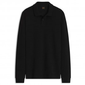BOSS Petempesto 1 10262290 ORANGE long sleeve polo - Black (Black) дамски,блузи,с,яка,мъжки,блузи,с,яка,boss,petempesto,1,10262290,orange,long,sleeve,polo,black,(black)
