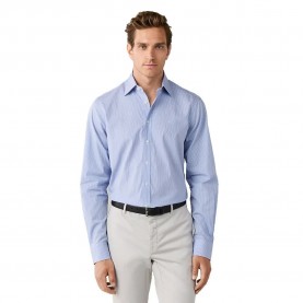 Риза с дълъг ръкав Hackett City Shadow Stripe long sleeve shirt - Blue (Oxblood Red) риза,с,дълъг,ръкав,дамски,ризи,мъжки,ризи,hackett,city,shadow,stripe,long,sleeve,shirt,blue,(oxblood,red)