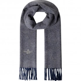 Шал Hackett HM0400109 scarf - Blue / Grey (Airforce Blue) шал,ръкавици,шапки,и,шалове,hackett,hm0400109,scarf,blue,grey,(airforce,blue)