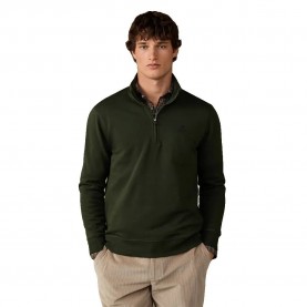 Блуза Hackett HM5800195 half zip sweatshirt - Green (Hunter Green) блуза,мъжки,пуловери,hackett,hm5800195,half,zip,sweatshirt,green,(hunter,green)