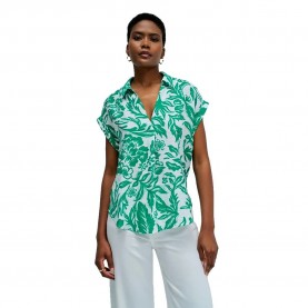 Salsa jeans 21011850 short sleeve blouse - Green (White) дамски,блузи,salsa,jeans,21011850,short,sleeve,blouse,green,(white)