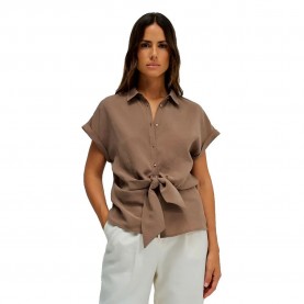 Риза с къс ръкав Salsa jeans 21012151 short sleeve shirt - Brown (Brown) риза,с,къс,ръкав,дамски,ризи,мъжки,ризи,salsa,jeans,21012151,short,sleeve,shirt,brown,(brown)