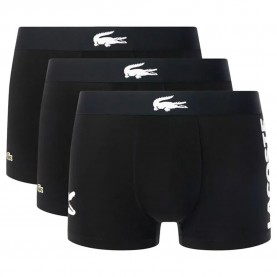 Боксерки Lacoste 5H1291-00 Trunk boxers 3 units - Black (Black / White / Black / Black) боксерки,мъжко,бельо,lacoste,5h1291,00,trunk,boxers,3,units,black,(black,white,black,black)