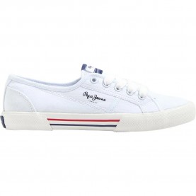 Маратонки Pepe jeans Brady W Basic trainers refurbished - White (White) маратонки,мъжки,маратонки,дамски,маратонки,pepe,jeans,brady,w,basic,trainers,refurbished,white,(white)