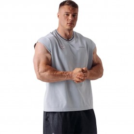 Тениска Nebbia X olympia oversized muscle cover sleeveless T-shirt - Grey (Light Grey) тениска,мъжки,тениски,дамски,тениски,nebbia,x,olympia,oversized,muscle,cover,sleeveless,t,shirt,grey,(light,grey)