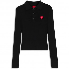 Блуза HUGO Sareplinny 10279747 RED sweater - Black (Black) блуза,мъжки,пуловери,дамски,пуловери,hugo,sareplinny,10279747,red,sweater,black,(black)