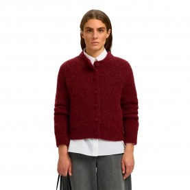 Жилетка Selected Gabriella cardigan - Red (Tawny Port) жилетка,мъжки,пуловери,дамски,пуловери,selected,gabriella,cardigan,red,(tawny,port)