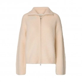 Блуза Selected Gabriella full zip sweater - Beige (Birch) блуза,мъжки,пуловери,дамски,пуловери,selected,gabriella,full,zip,sweater,beige,(birch)