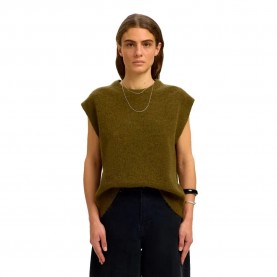 Блуза Selected Lulu short sleeve sweater - Green (Fir Green / Melange) блуза,мъжки,пуловери,дамски,пуловери,selected,lulu,short,sleeve,sweater,green,(fir,green,melange)