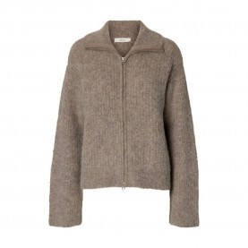Блуза Selected Gabriella full zip sweater - Grey (Steel Grey) блуза,мъжки,пуловери,дамски,пуловери,selected,gabriella,full,zip,sweater,grey,(steel,grey)