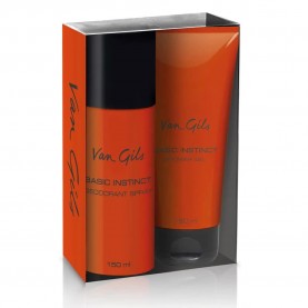 Van gils Basic Instinct Deodorant Spray 150 ml & Shower gel 150 ml gift set - Orange (Black / Purple) хигиена,тяло,van,gils,basic,instinct,deodorant,spray,150,ml,&,shower,gel,150,ml,gift,set,orange,(black,purple)