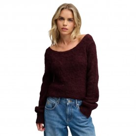 Блуза Superdry Brushed Boat Neck sweater - Purple (Port Red) блуза,мъжки,пуловери,дамски,пуловери,superdry,brushed,boat,neck,sweater,purple,(port,red)